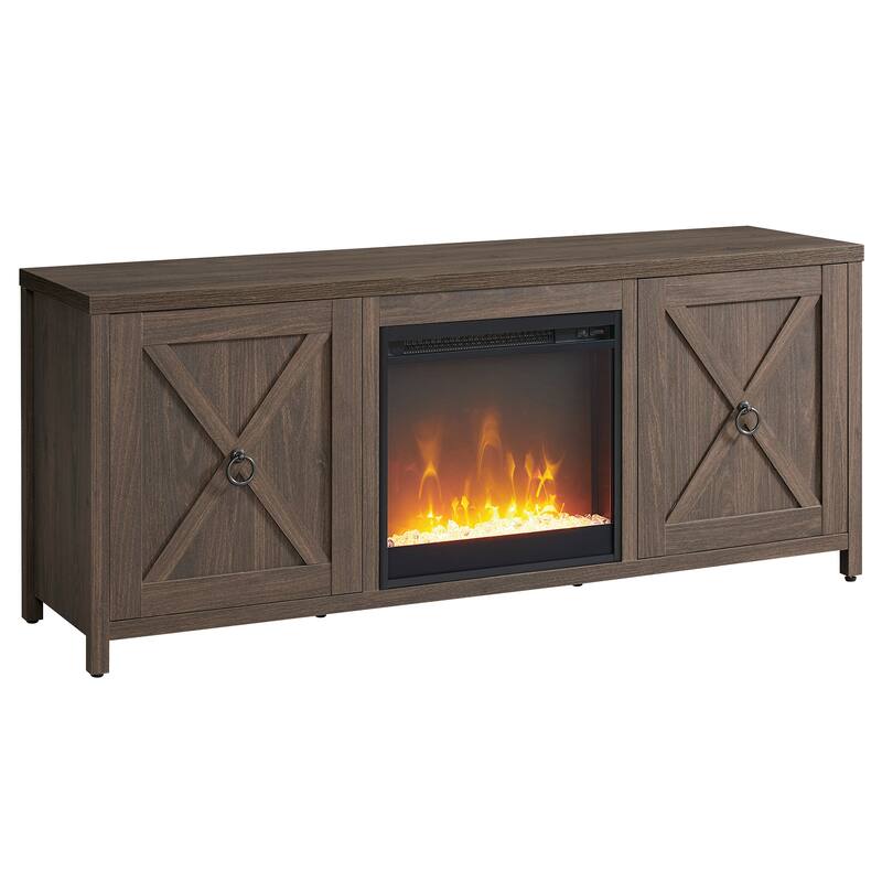 Granger 58" TV Stand with Crystal Fireplace Insert