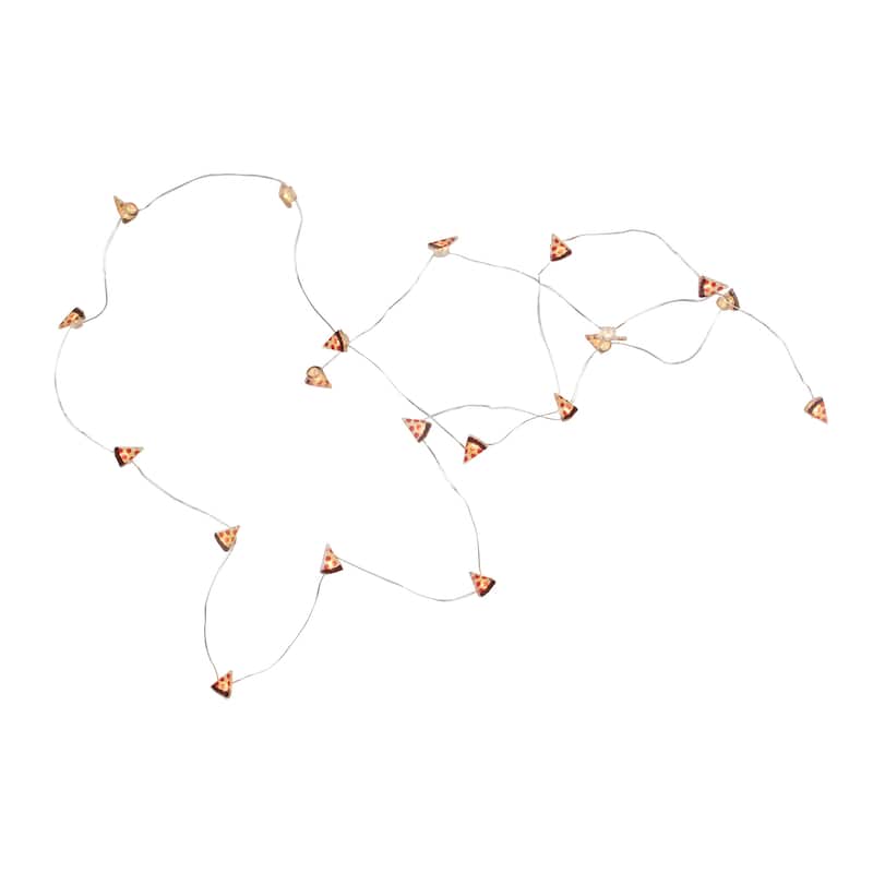 10-Count LED Pizza Fairy Lights - Warm White