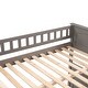 preview thumbnail 16 of 29, Full Bunk Bed with Twin Trundle & Guardrails - Pine Wood Construction