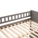 preview thumbnail 18 of 16, Full Over Full Bunk Bed with Twin Size Trundle and Guardrails, Sturdy and Durable, Maximized Space, Grey