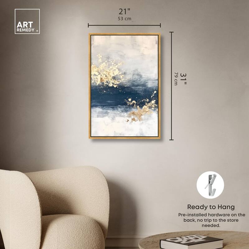 Ocean's Gold Hues I Canvas by Art Remedy