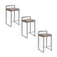 preview thumbnail 10 of 15, Porch & Den Forrest Black Stackable Fully Welded Counter Stool (Set of 3)