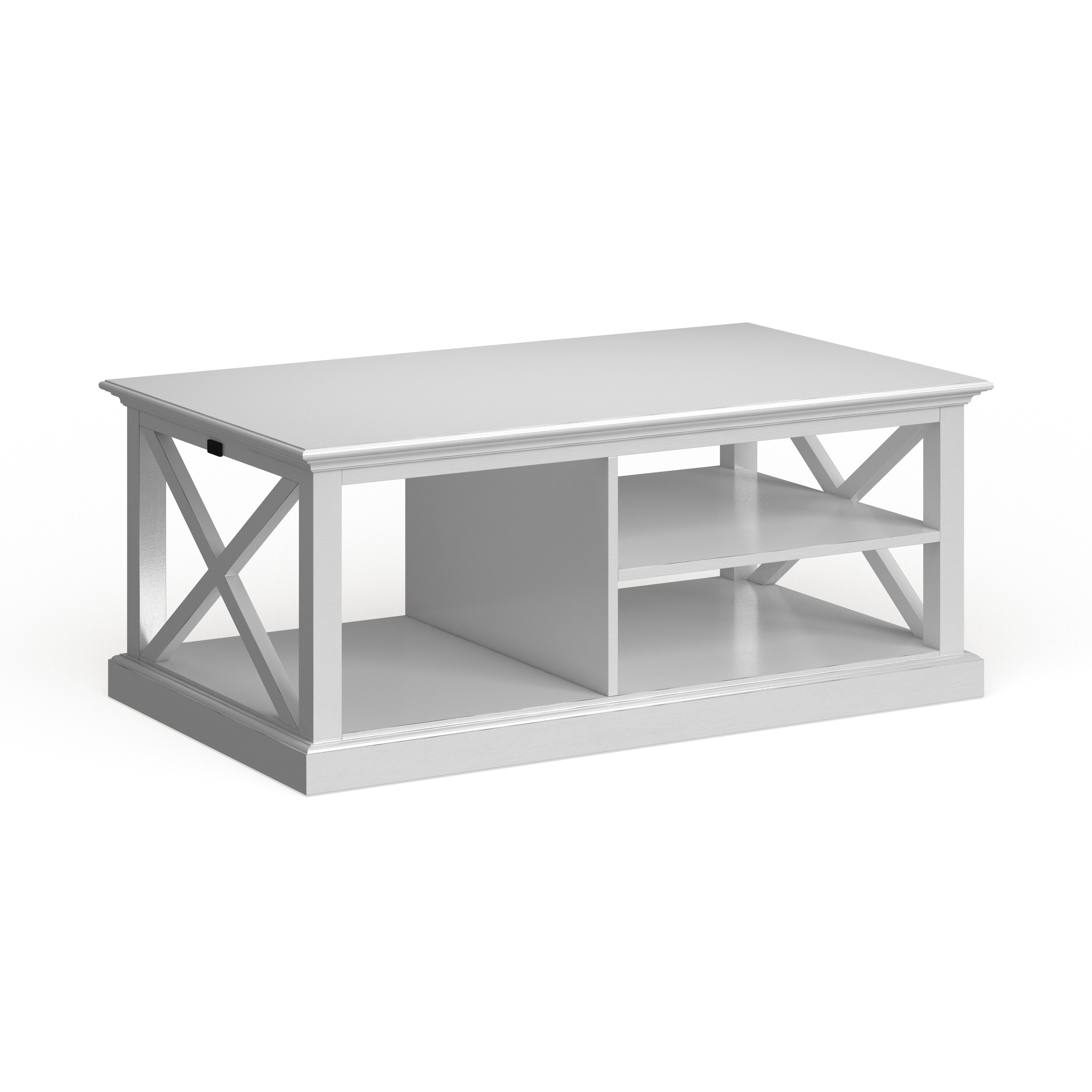 Shop The Gray Barn Ora 3 Shelf White Mahogany Coffee Table 47 24