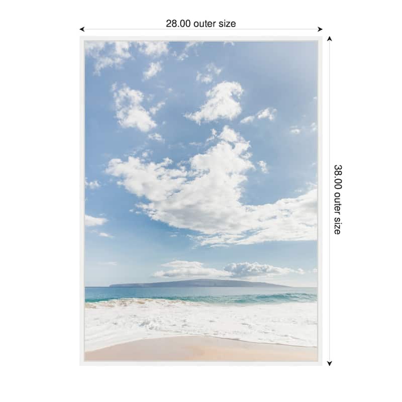 Kate and Laurel Sylvie Beach Framed Canvas by Alicia Abla