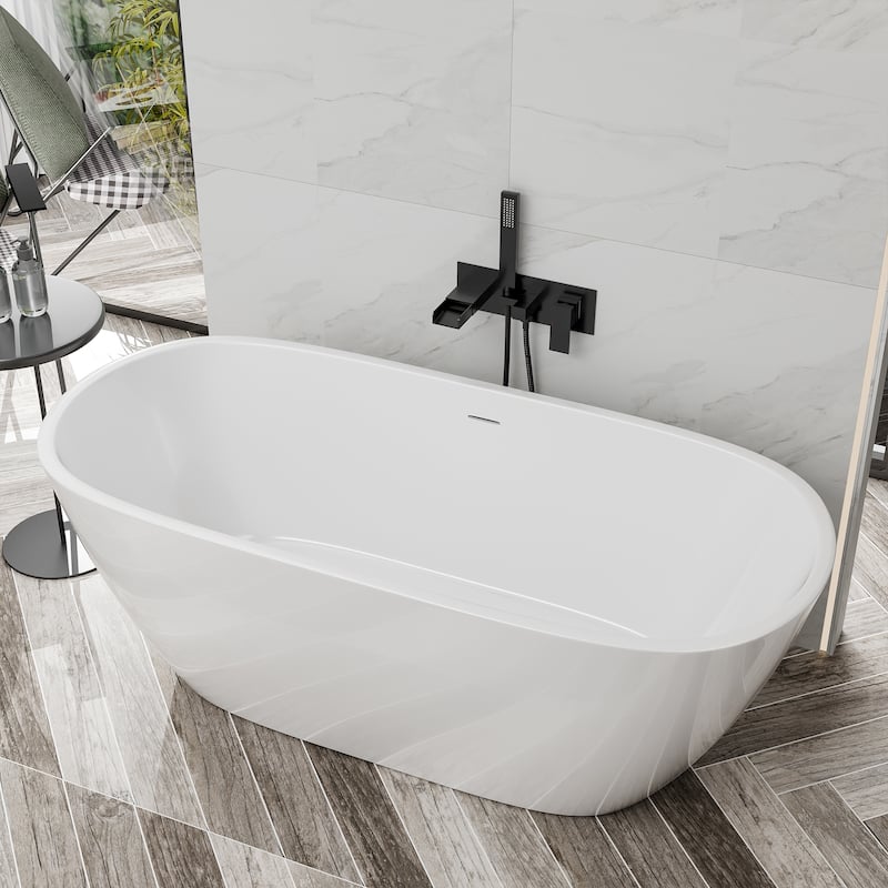 Square Single Handle Waterfall Faucet Bathtub Faucet Set