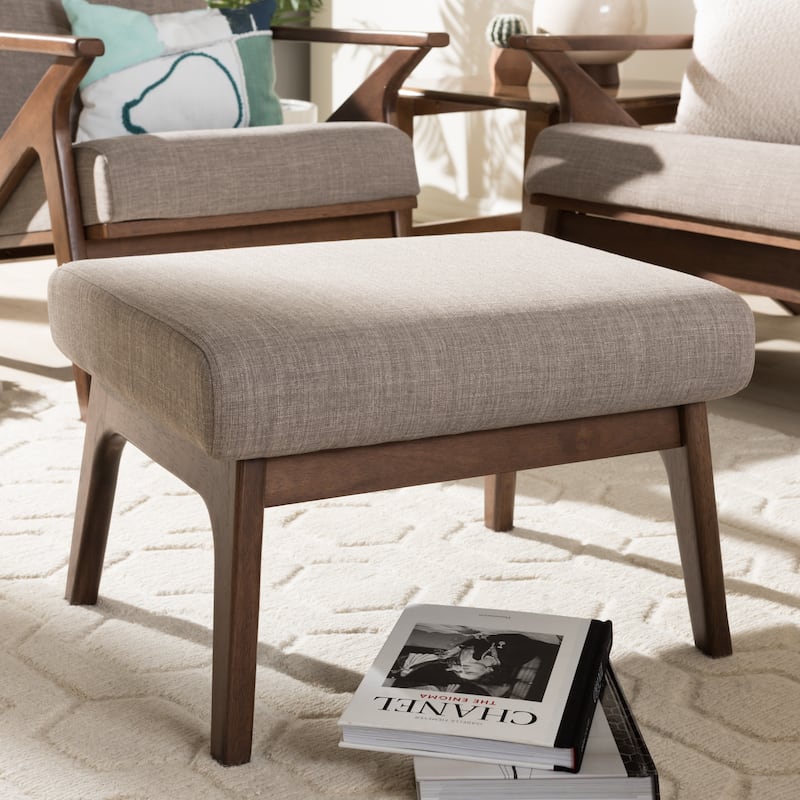 Mid-Century Ottoman by Baxton Studio - Grey