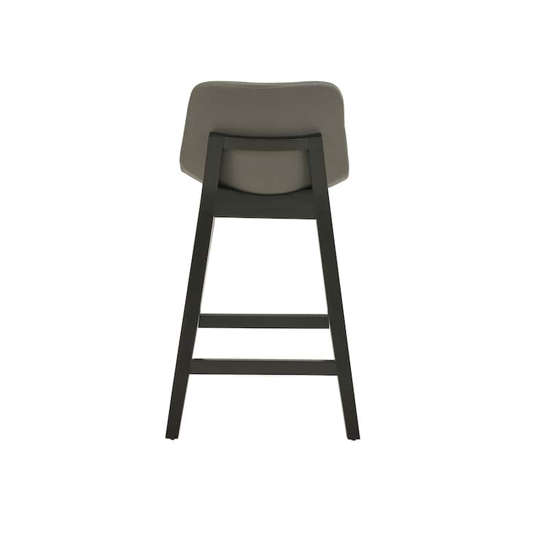 Savinhill Black Finish Vegan Leather Counter Height Chair (Set of 2) by iNSPIRE Q Modern