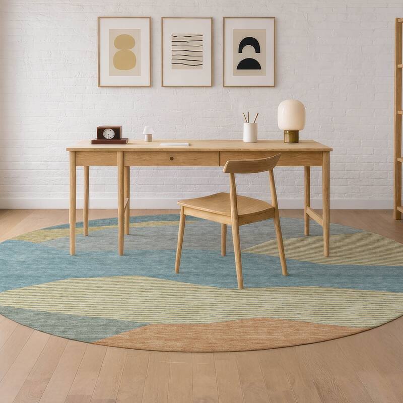 Machine Washable Indoor/ Outdoor Modern Dacono Chantille Rug