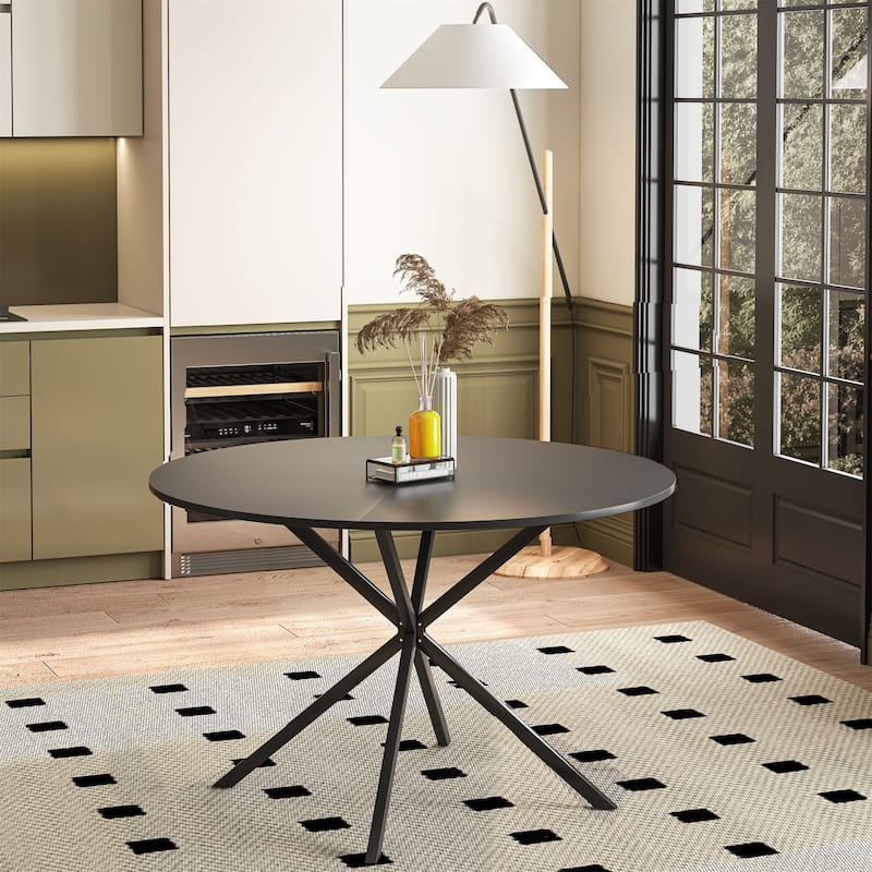 47.24'' Modern Cross Leg Round Dining Table