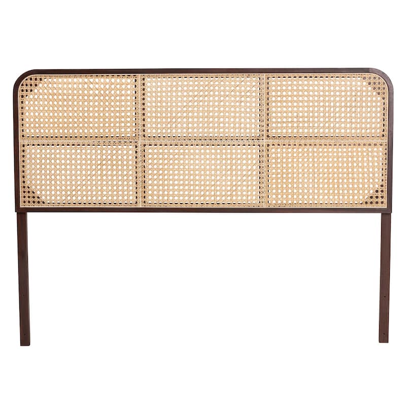 bali & pari Lainer Modern Bohemian Bayur Wood and Natural Bamboo Headboard
