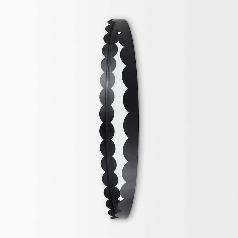 Adelaide Metal Scalloped Edge Round Mirror