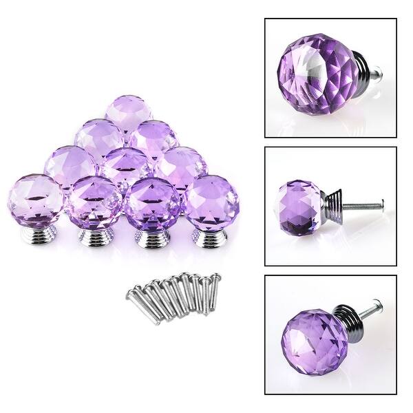 Shop 1 18 Clear Crystal Glass Drawer Knobs Cabinet Pull Handle