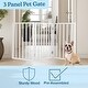 preview thumbnail 22 of 44, 3-Panel Indoor Foldable Dog Gate - 54x24-Inch Wood Freestanding Pet Fence