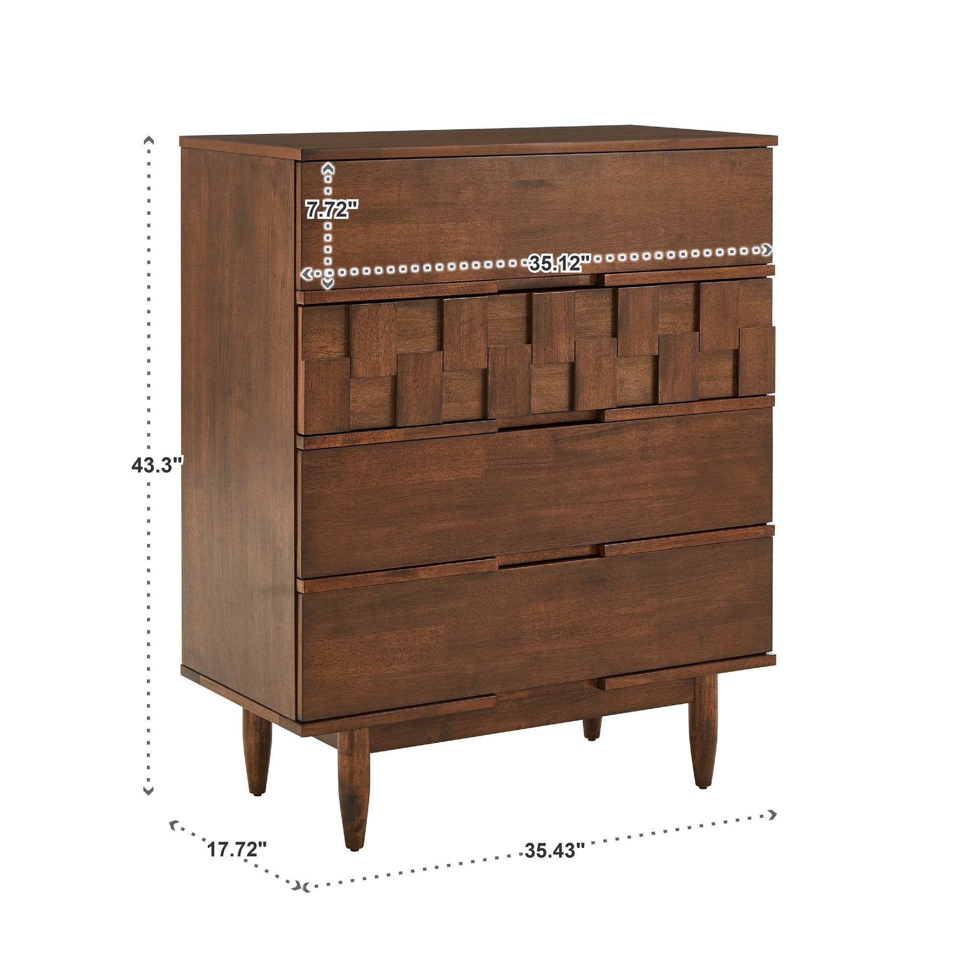 iNSPIRE Q Modern Kieran Mid-Century Wood 4-Drawer Chest