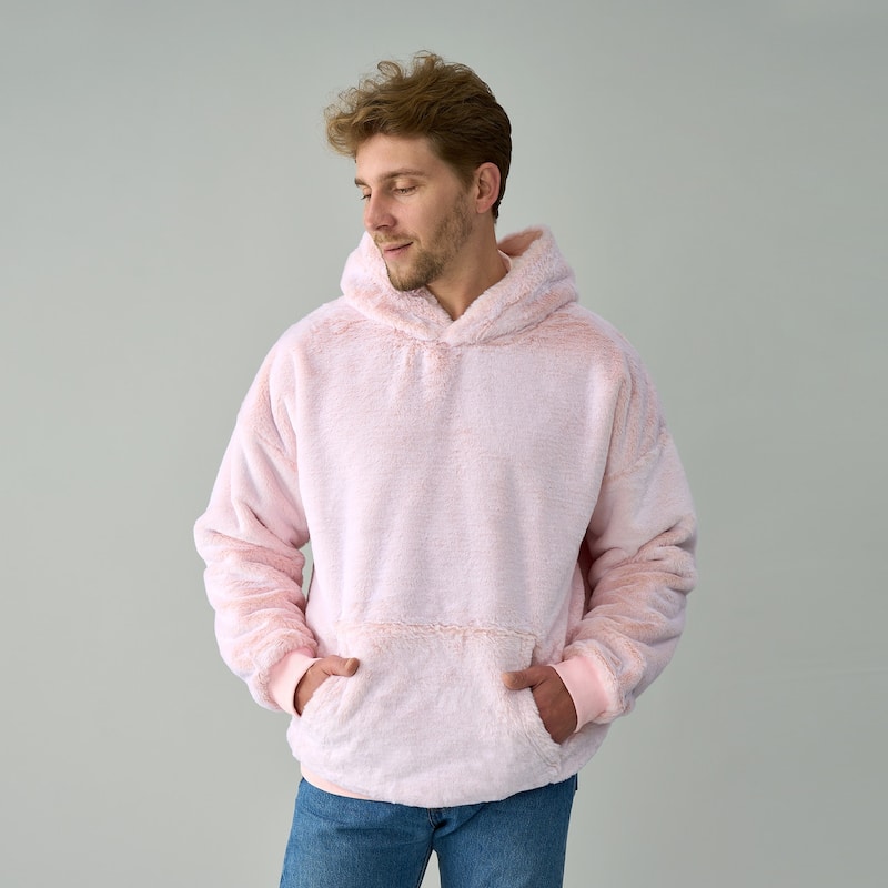 Coma Inducer Men's Hoodie - Bunny Soft - Large - Extra Large - Frosty Pink