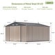 preview thumbnail 36 of 50, Patiowell 10' x 12' &10' x 14' Metal Outdoor Storage Shed with Floor Frame for Garden, Backyard, Patio