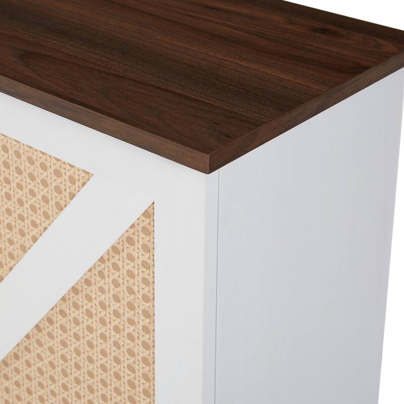 Freestanding Bar Cabinet with Glass Rack, Wine Cabinet with 20-Bottle Wine Bottle Rack, Wooden Storage Cabinet for Liquor