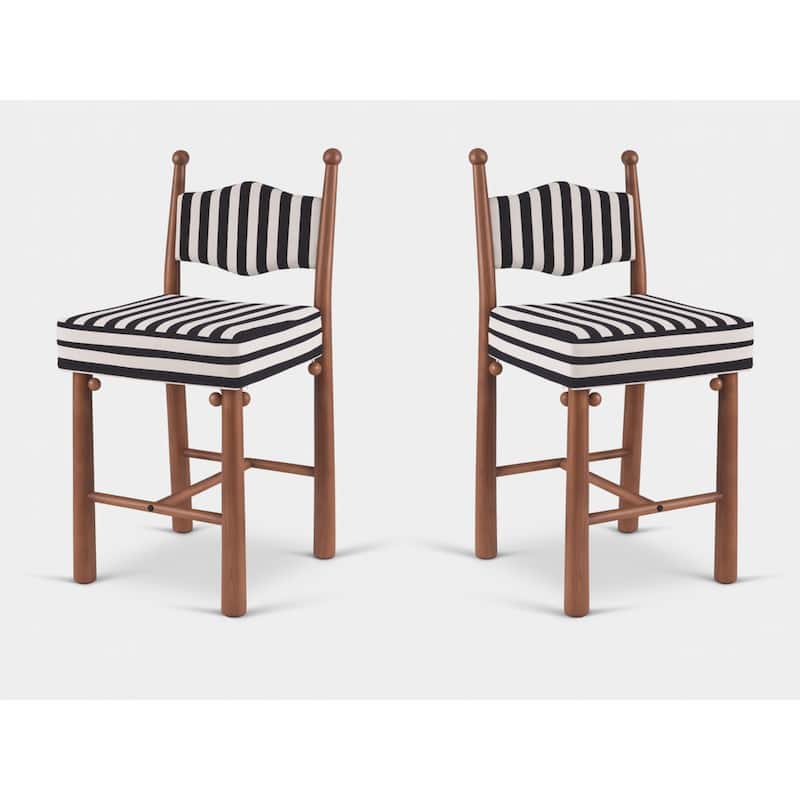 Bol Sant 2pc Counter Stool - Black White