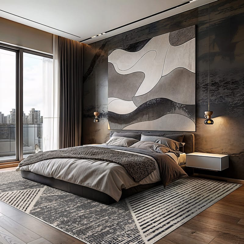 Contemporary Distressed Geometric Stylish Area Rug for Any Room