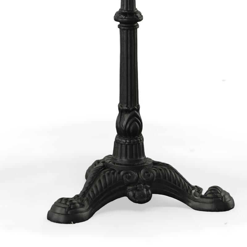 Carolina Living Velio Bistro Table - Chestnut Top - Black Base