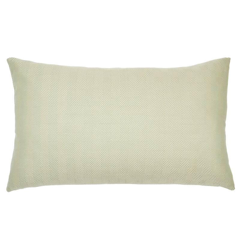 Jiti Indoor Classic Transitional Herringbone Woven Jacquard Patterned Decorative Square Throw Pillows 20 x 20 - Green \ White