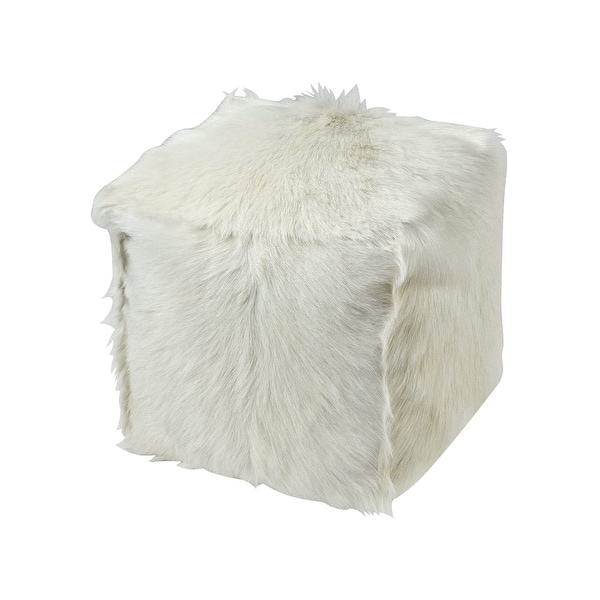 Dimond Home 5227 008 Pillow 16 Wide Goat Fur Covered Dimond Home 5227 008 Pillow 16 Wide Goat Fur Covered Polyester Filled Pouf Ottoman White N A Free Shipping Today