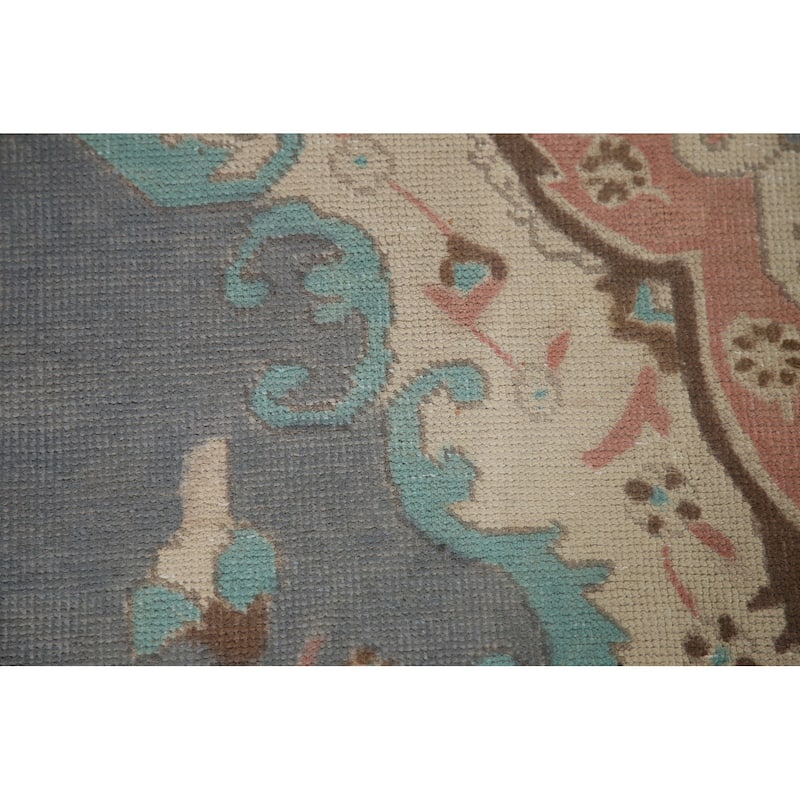 Medallion Geometric Tabriz Persian Vintage Rug Handmade Wool Carpet - 6'6" x 9'6"