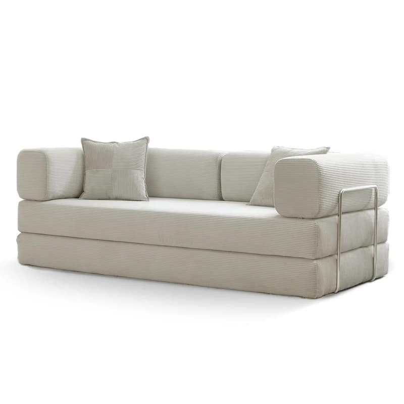 78.8"Convertible Sleeper Sofa Bed With Pillow Compression Sofa Comfy Futon Couch Lounge Sleeper Bed
