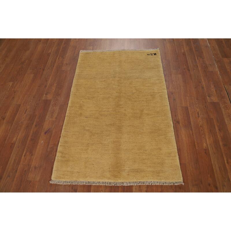 Contemporary Gabbeh Oriental Foyer Rug Handmade Modern Wool Carpet - 2'7"x 4'1"