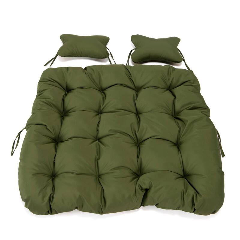 Egg Swing Chair Cushion Durable Weather Resistant Polyester Fits 2 People by LeisureMod