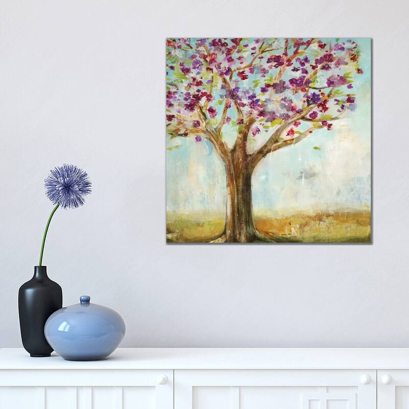 iCanvas "Burgundy Tree" by Jill Martin Canvas Print - 18x18x1.5