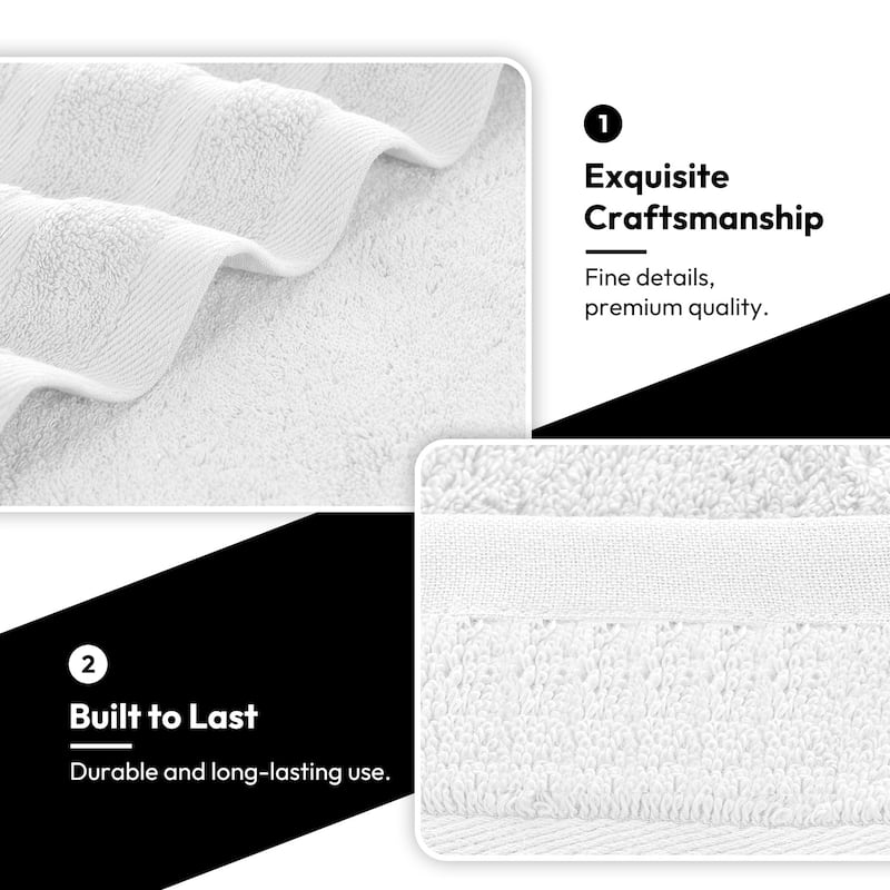 8 Piece Cotton Bath Towel Set,Highly Absorbant Towels,2 Bath Towels,2 Hand Towels and 4 Washcloths