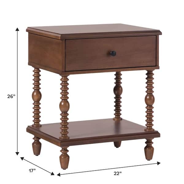 dimension image slide 3 of 4, Walker Edison Twin Bed with 1-Drawer Nightstand Bedroom Set