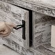 preview thumbnail 7 of 16, HOMCOM Coffee Table, Vintage Style Tea Table with Cabinet, Open Storage Compartments, Coffee Tables for Living Room, White