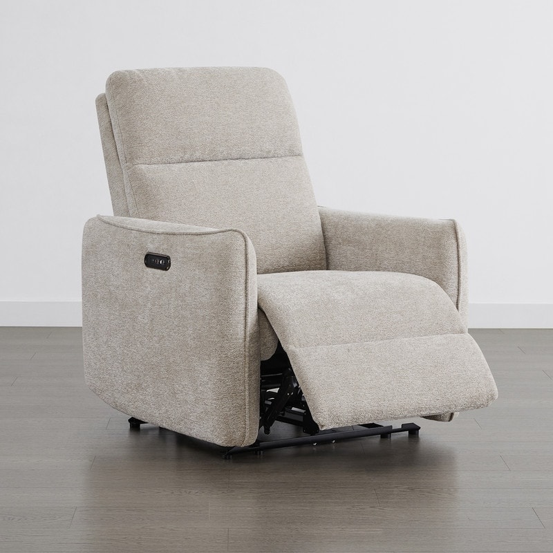 Spruce & Spring Dual Motors Power Lay Flat Recliner with Headrest