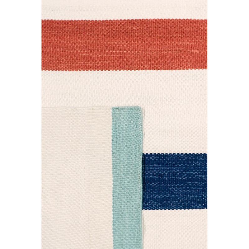 Pasargad Home Hampton Striped Indoor/Outdoor Area Rug