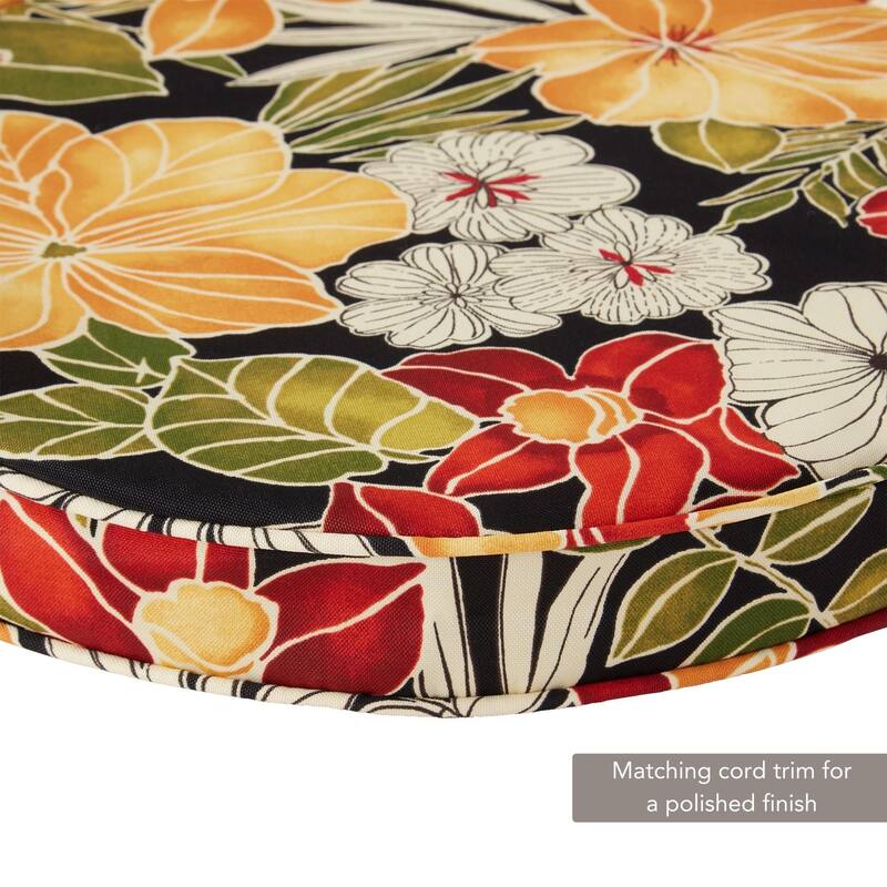 Greendale Home Fashions 18" Round Outdoor Chair Pad (Set of 2)