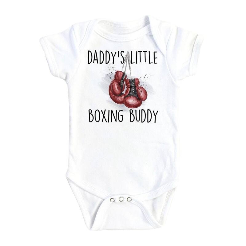 Boxing Buddy - Baby Boy Girl Clothes Infant Bodysuit Funny Cute Newborn - Natural - Newborn