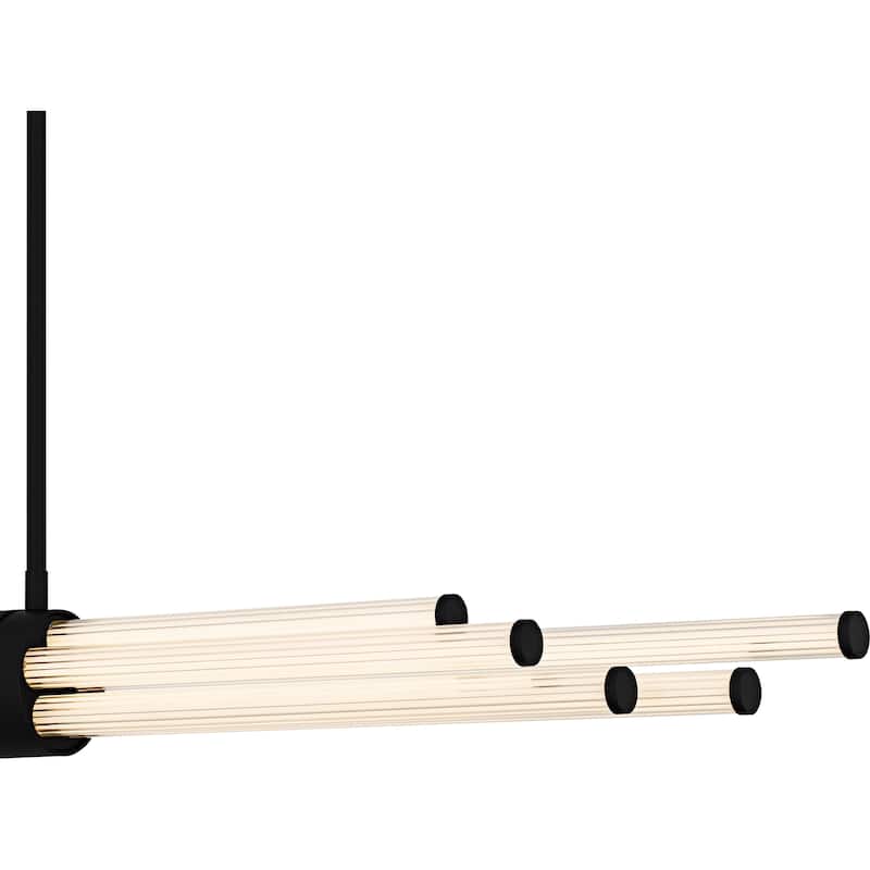 Talbott Integrated LED Matte Black Linear Chandelier