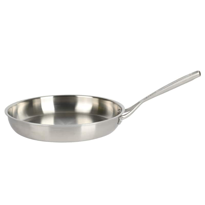 Babish 12 Inch Stainless Steel Triply Professional Grade Fry Pan w/ Stainless Lid