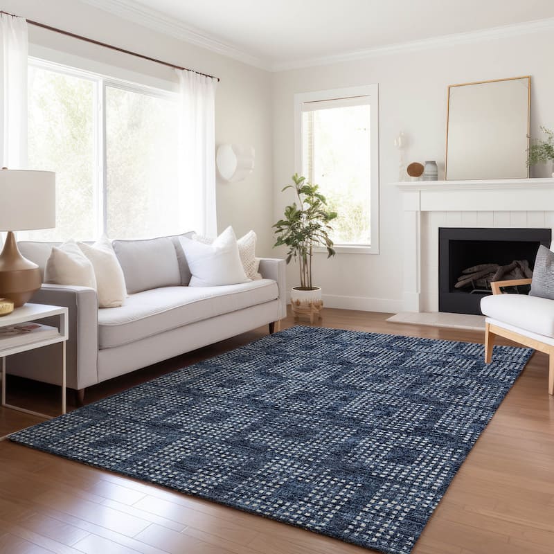 Premium Washable Super Soft Modern Houndstooth Mayfield Rug