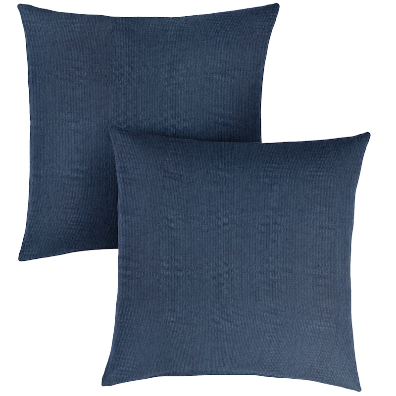 Sorra Home Sunbrella Outdoor Knife Edge Pillow Set of 2 - Spectrum Indigo