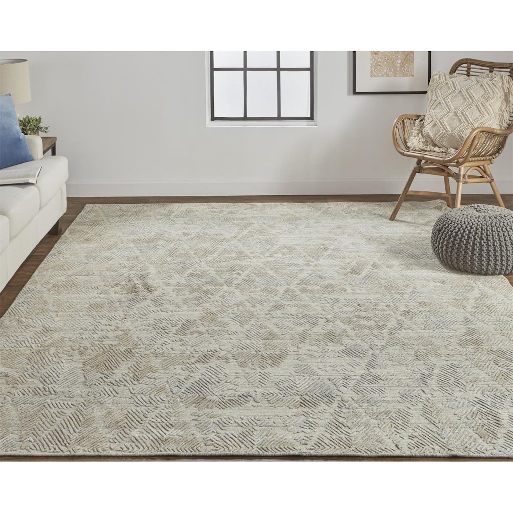 Grand Bazaar Huntley Hand Woven Abstract Modern Area Rug