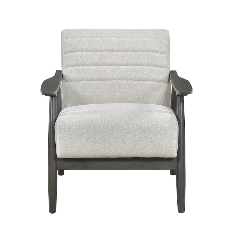 Royston Velvet Wood Arm Accent Chair