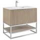 Option Cashmere Gray-Brushed Nickel with White Quartz