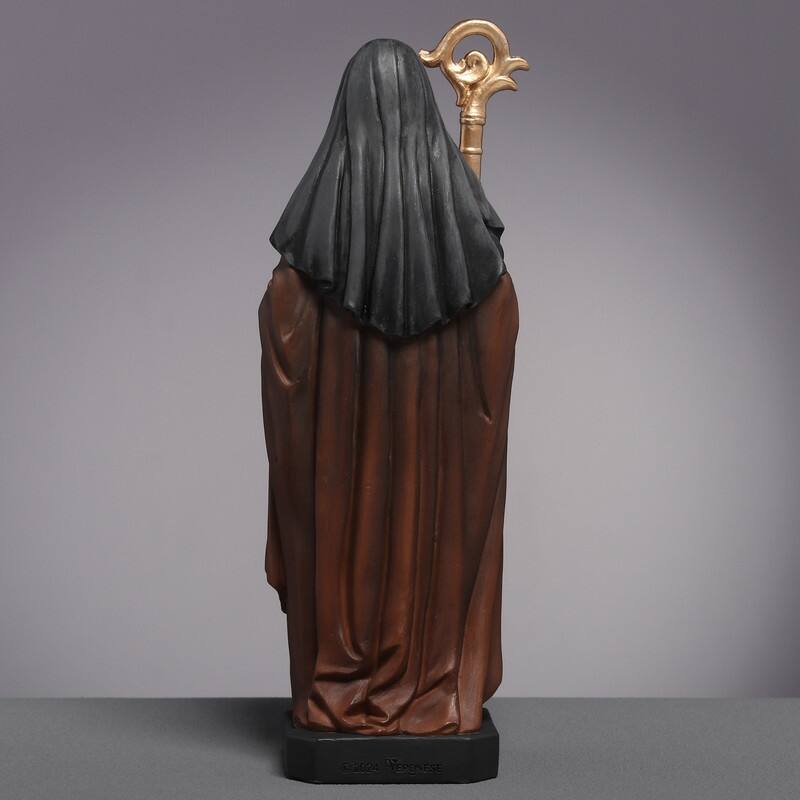 6.5 inches Height Polyresin Saint Brigid of Kildare Multicolor Finish Figurine