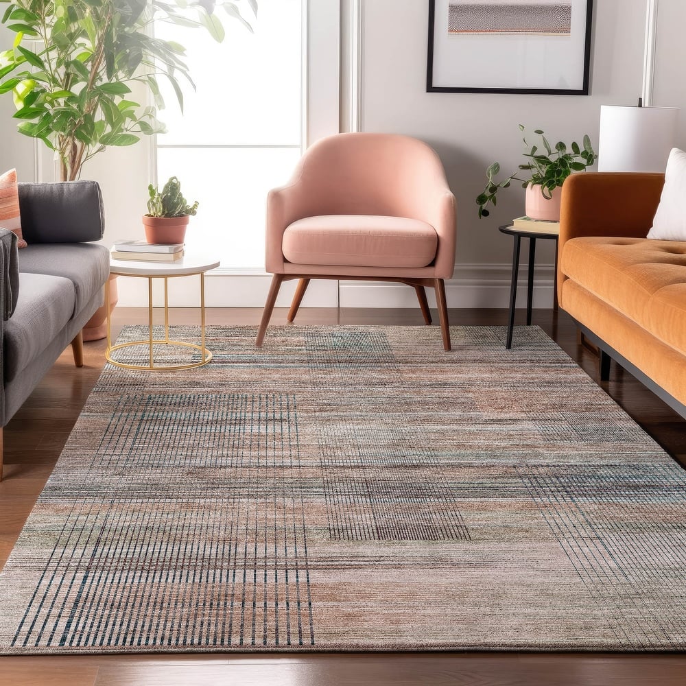Premium Washable Super Soft Modern Criss Cross Mayfield Rug