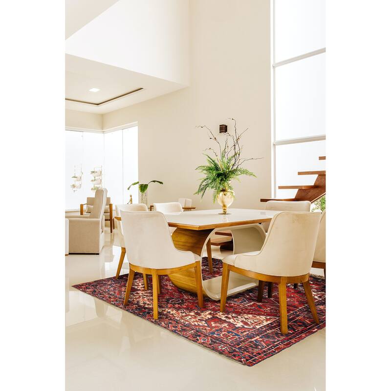 ECARPETGALLERY Hand-knotted Sarabi Red Wool Rug - 7'5 x 8'11