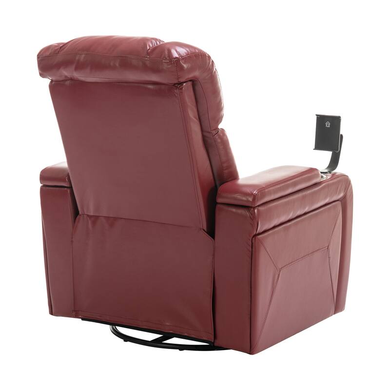 Power Recliner Individual Seat, Home Theater Recliner with Tray Table, Phone Holder, Cup Holder, USB Port, Hidden Arm Storage