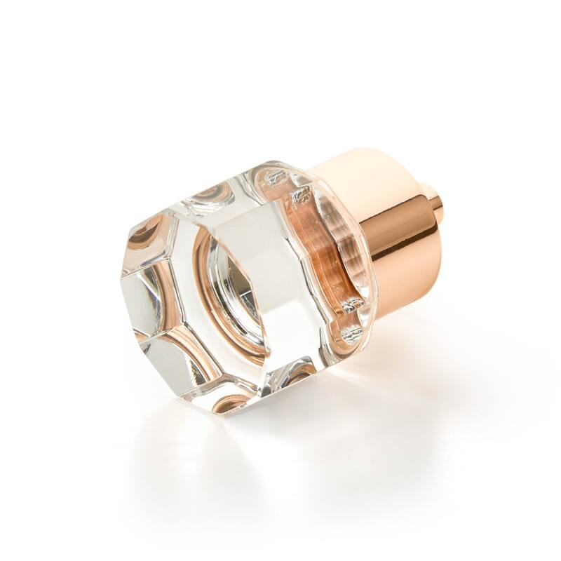 Schaub and Company City Lights 1-1/8 " Contemporary Luxe Crystal - Polished Rose Gold